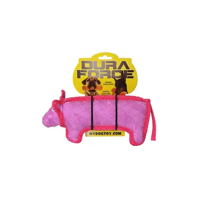 DuraForce Pig Dog Toy – Pink – S