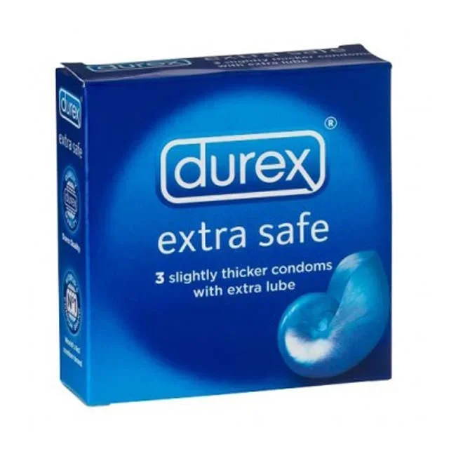 Durex Extra Safe Condoms 3 Pack – Case of 12