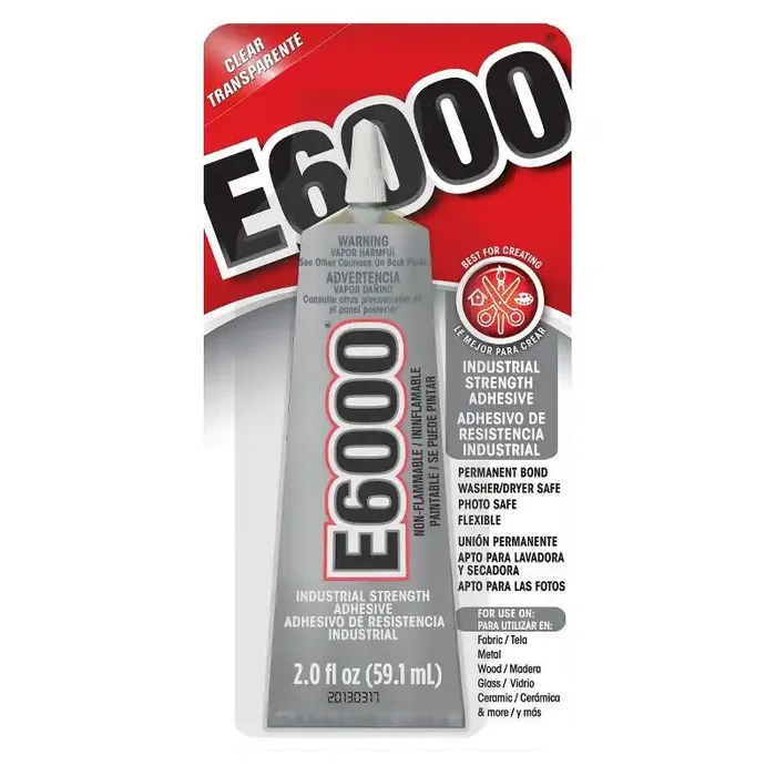 E6000 2 Fl oz Multi purpose Craft Glue Clear Adhesive for Wood, Glass, Metal, Rubber & Plastic, Dries Clear