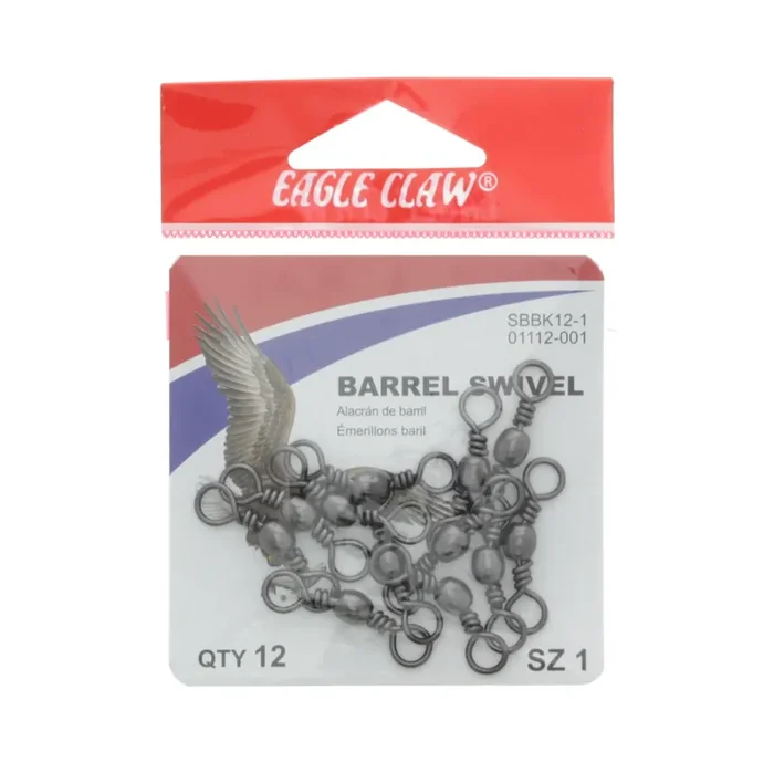 Eagle Claw Black Barrel Swivel