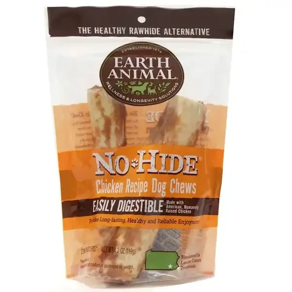 EARTH ANIMAL DOG NO-HIDE CHICKEN 4 INCHES 2 PACK