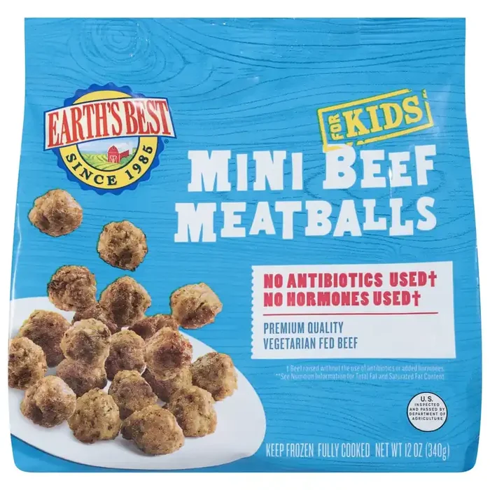 Earth‘s Best for Kids Beef Meatballs Mini 12 oz
