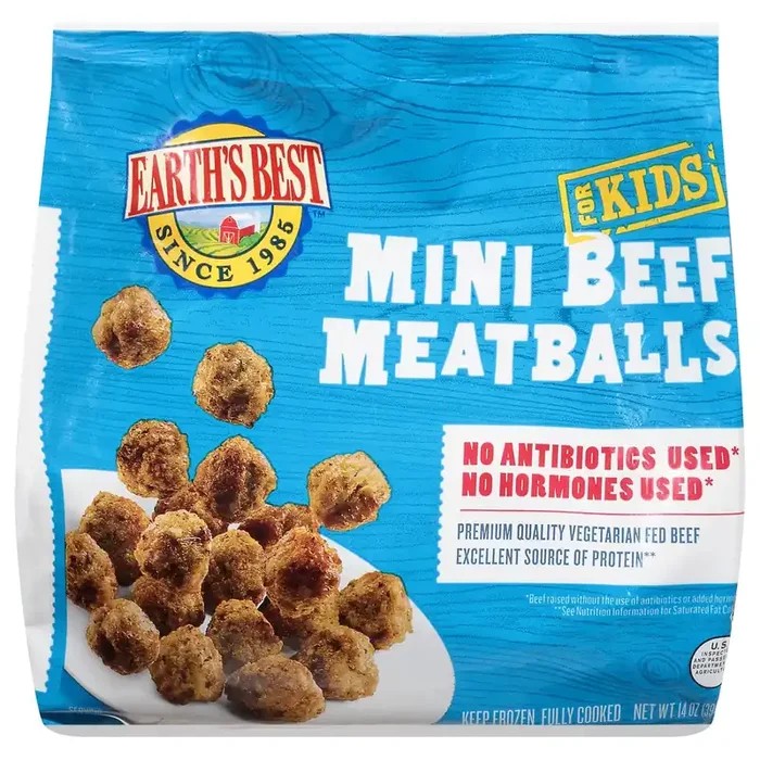 Earth‘s Best Mini Beef Meatballs for Kids 14 oz Bag