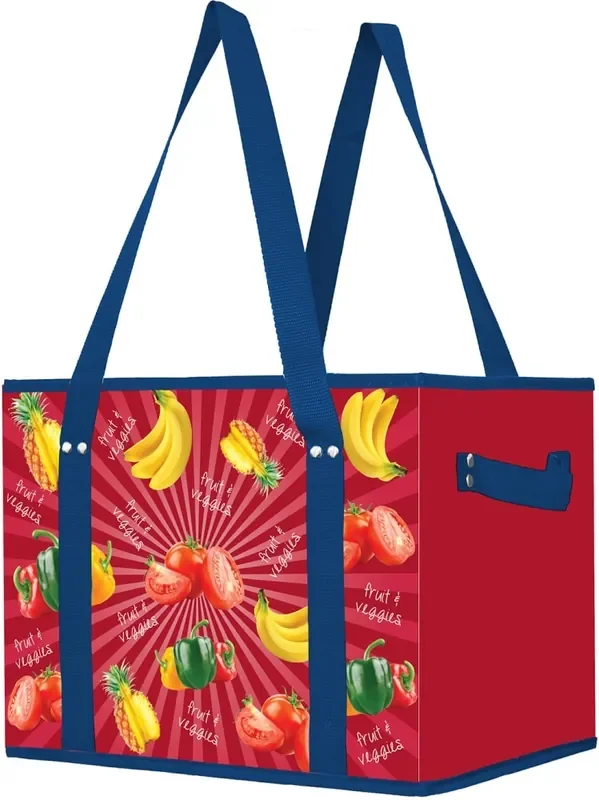 Earth Wise Earthwise Box Tote – Red/Blue