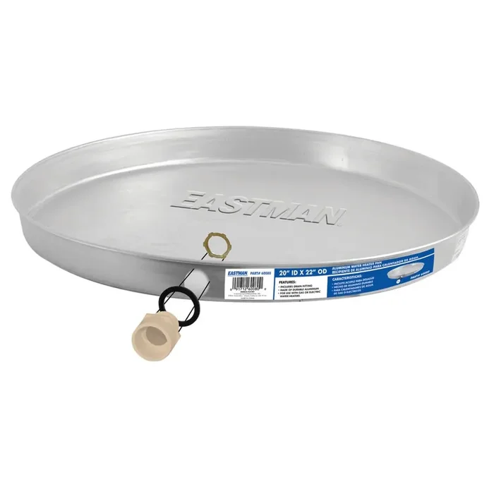 EASTMAN 20-in ID Aluminum Water Heater Drain pan with CPVC Fitting