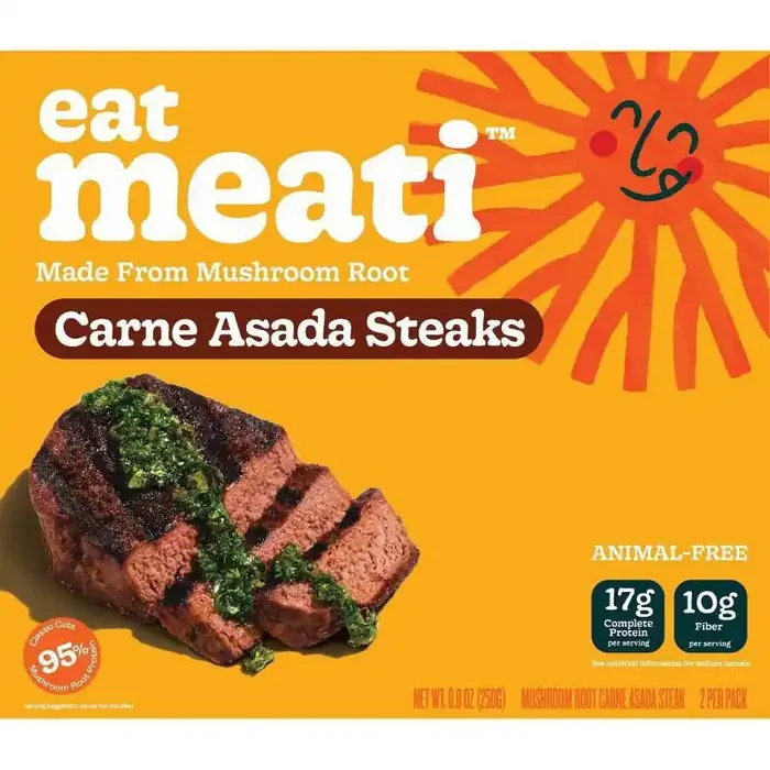 Eat Meati Mushroom Root Animal-Free Carne Asada Steaks 2 ea