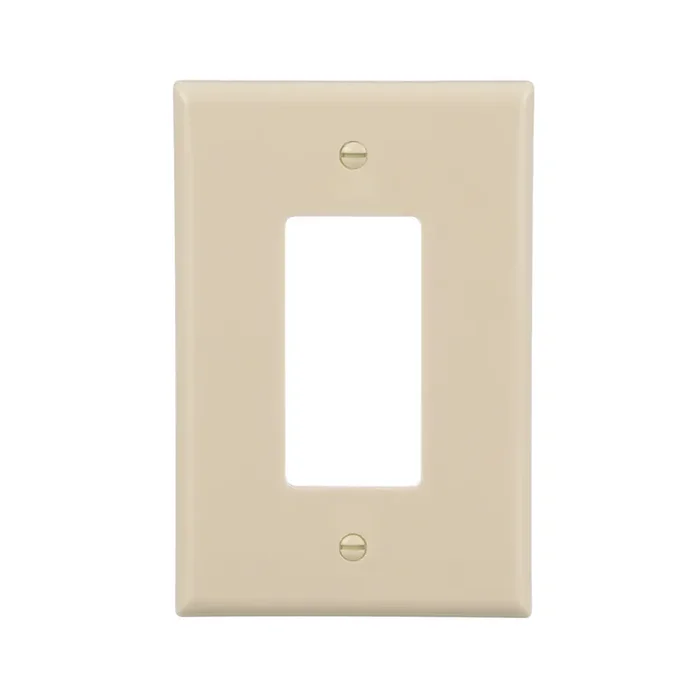 Eaton 1 -Gang Jumbo Size Ivory Thermoplastic Indoor Decorator Wall Plate