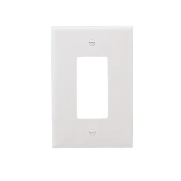 Eaton 1 -Gang Jumbo Size White Thermoplastic Indoor Decorator Wall Plate