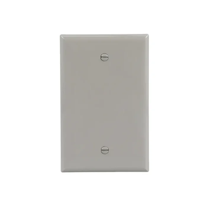 Eaton 1 -Gang Midsize Size Gray Polycarbonate Indoor Blank Wall Plate