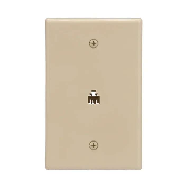 Eaton 1 -Gang Midsize Size Ivory Thermoplastic Indoor Wall Plate