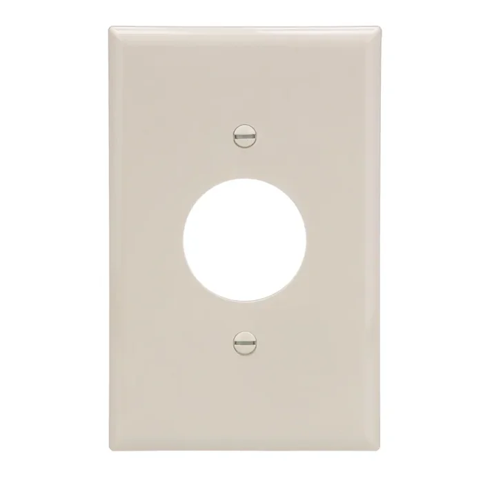 Eaton 1 -Gang Midsize Size Light almond Polycarbonate Indoor Round Wall Plate