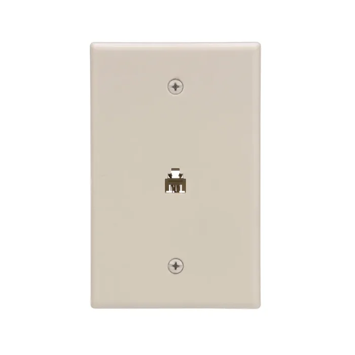 Eaton 1 -Gang Midsize Size Light almond Thermoplastic Indoor Wall Plate