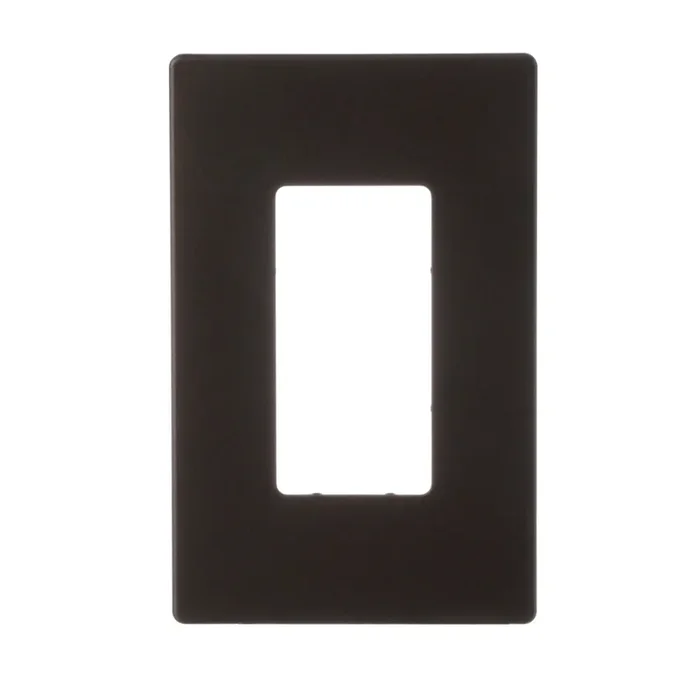 Eaton 1 -Gang Midsize Size Oil-Rubbed Bronze Polycarbonate Indoor Screwless Decorator Wall Plate