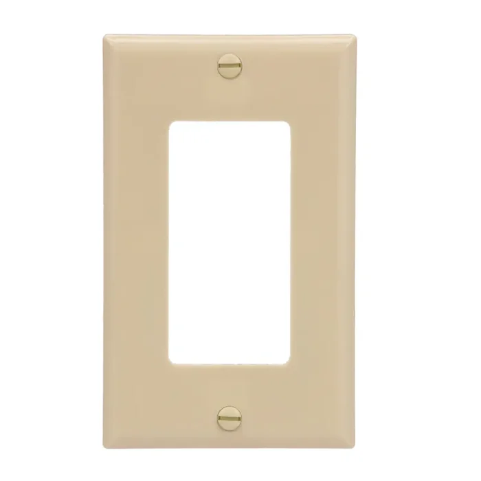 Eaton 1 -Gang Standard Size Ivory Thermoplastic Indoor Decorator Wall Plate