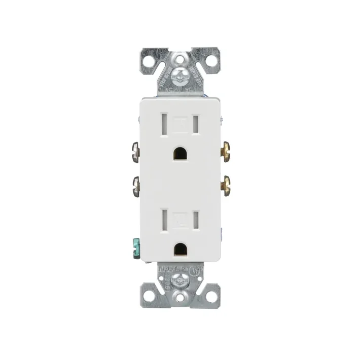 Eaton 15.0 -Amp 125-volt Residential Decorator Outlet , White 10 -Pack