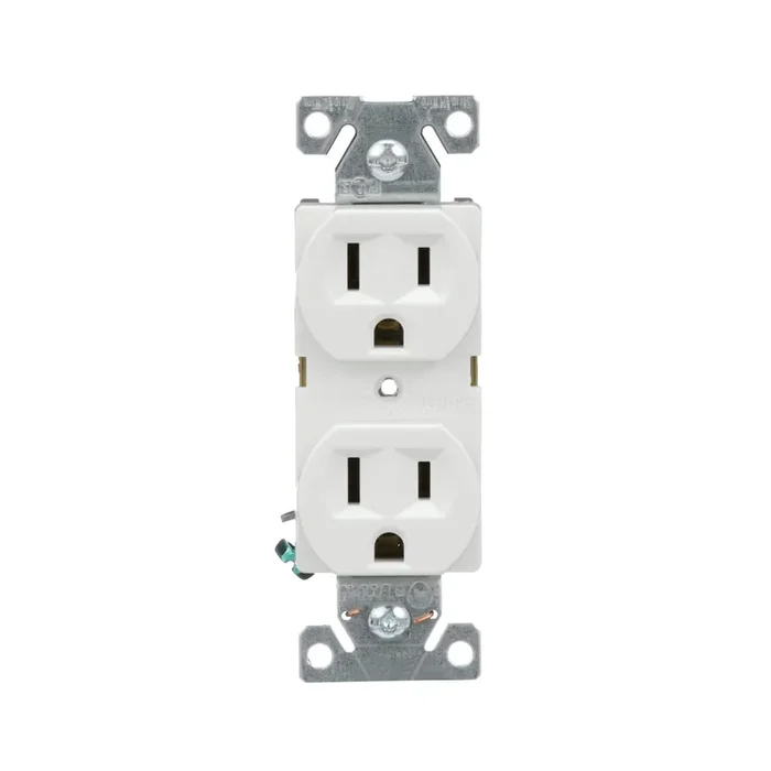 Eaton 15 -Amp 125-volt Commercial Duplex Outlet , White 10 -Pack