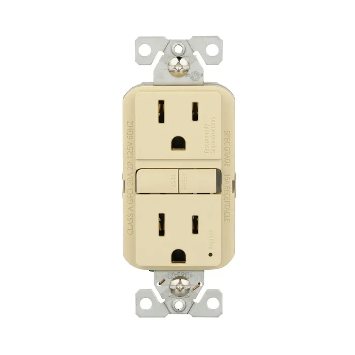 Eaton 15 -Amp 125-volt GFCI Residential Decorator Outlet , Ivory