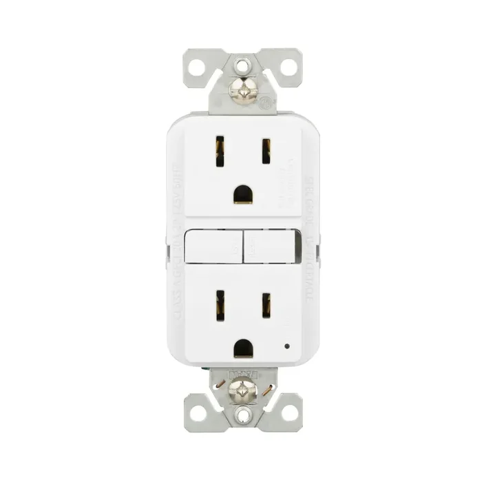 Eaton 15 -Amp 125-volt GFCI Residential Decorator Outlet , White