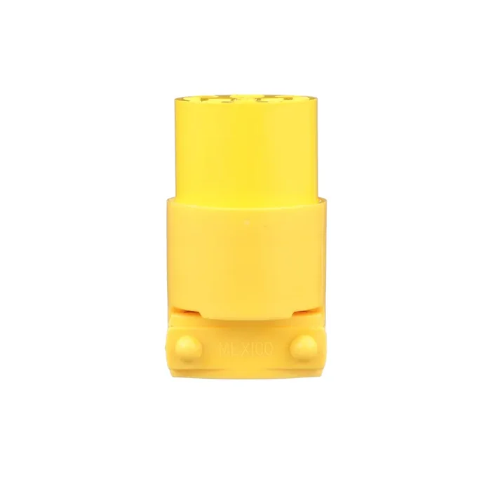Eaton 15-Amp 125-Volt NEMA 5-15 3-wire Grounding Heavy-duty Straight Connector, Yellow