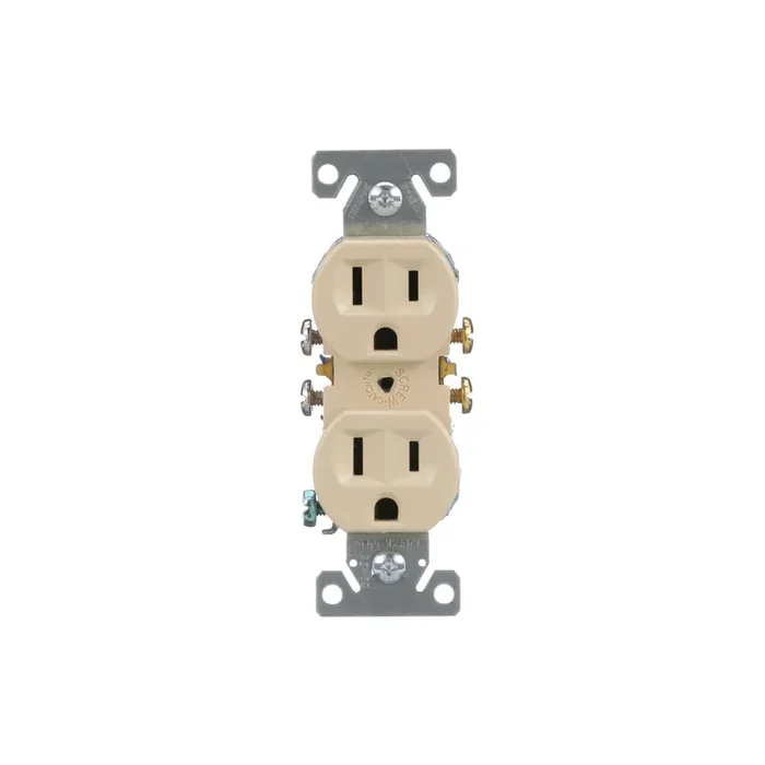 Eaton 15 -Amp 125-volt Residential Duplex Outlet , Ivory