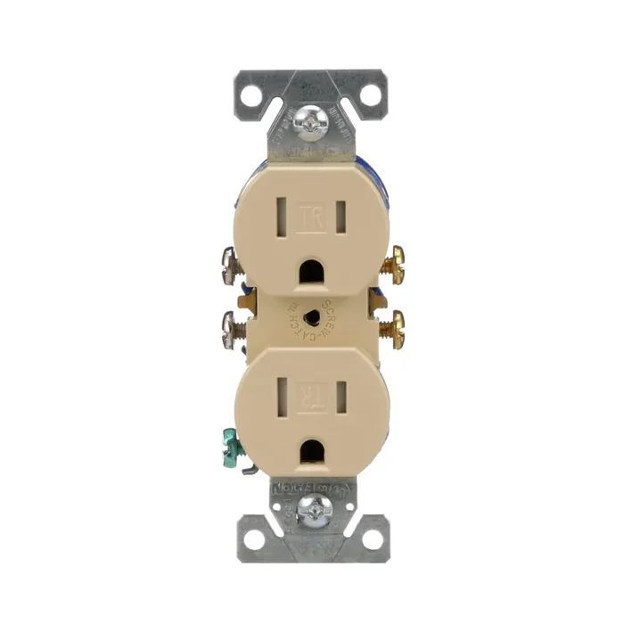 Eaton 15 -Amp 125-volt Tamper Resistant Residential Duplex Outlet , Ivory 10 -Pack