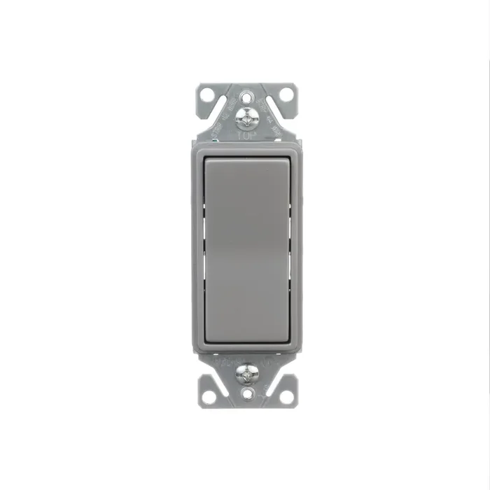 Eaton 15-amp 3-way Rocker Light Switch , Silver Granite