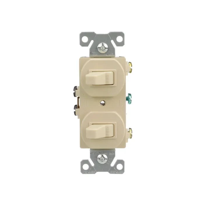 Eaton 15-amp Single-pole Combination Light Switch , Ivory