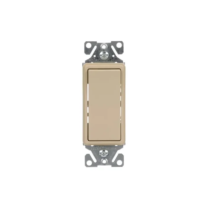 Eaton 15-amp Single-pole Rocker Light Switch , Light almond 10 -Pack