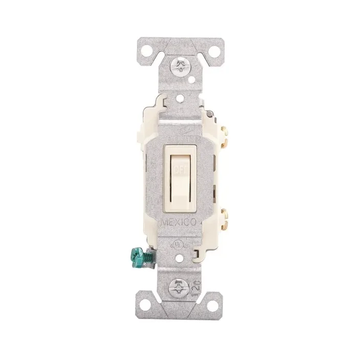 Eaton 15-amp Single-pole Toggle Light Switch , Light almond