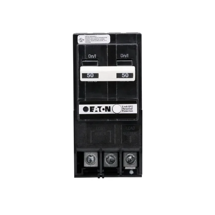Eaton 50-amp 2 -Pole GFCI Circuit Breaker