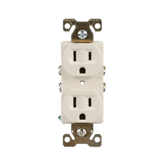 Eaton Arrow Hart 15 -Amp 125-volt Industrial Duplex Outlet , Light almond