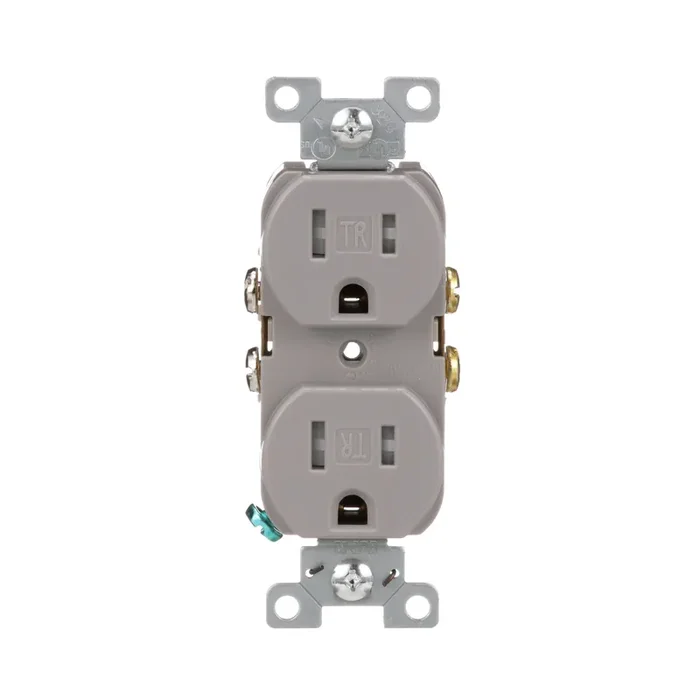Eaton Arrow Hart 15 -Amp 125-volt Tamper Resistant Residential/Commercial Duplex Outlet , Gray