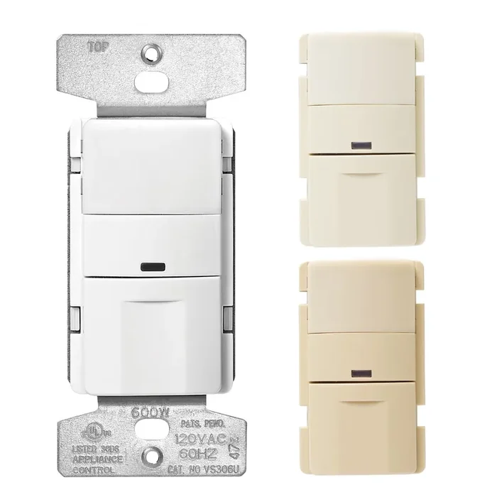 Eaton Single-pole/3-way 5 -Amp Vacancy Motion Sensor Light Switch , White/Light Almond/Ivory