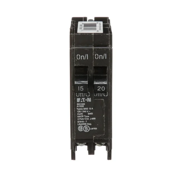 Eaton Type BR 15-amp/20-amp 2 -Pole Tandem Circuit Breaker