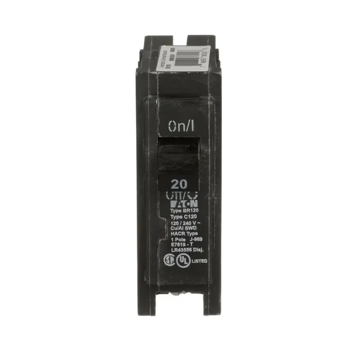 Eaton Type BR 20-amp 1 -Pole Standard trip Circuit Breaker