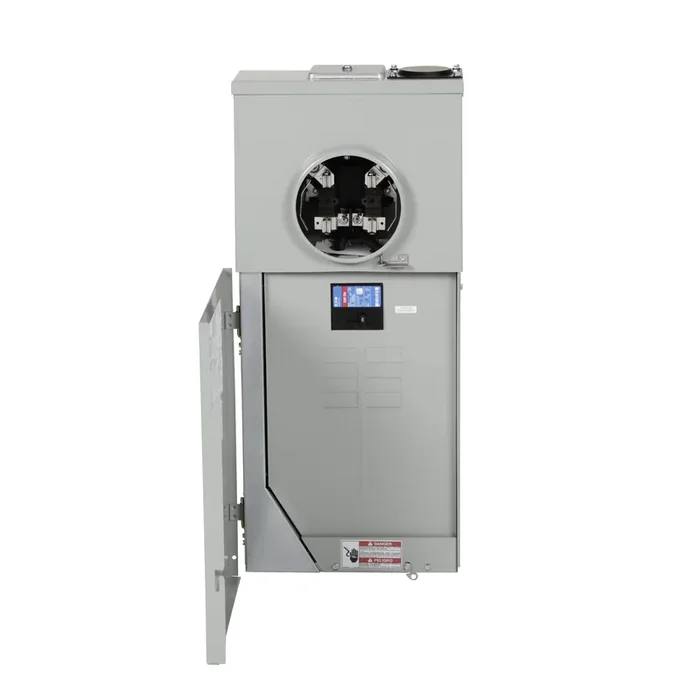 Eaton Type BR 200 -Amp 8 -Spaces 16 -Circuit Outdoor Main Breaker Meter Combo Load Center