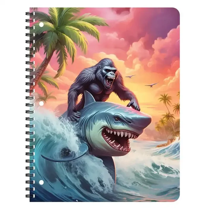 Eccolo 1 Subject Spiral Notebook – Gorilla Shark