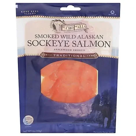 Echo Falls Salmon Sockeye Smoked Wild Alaskan – 4 Oz