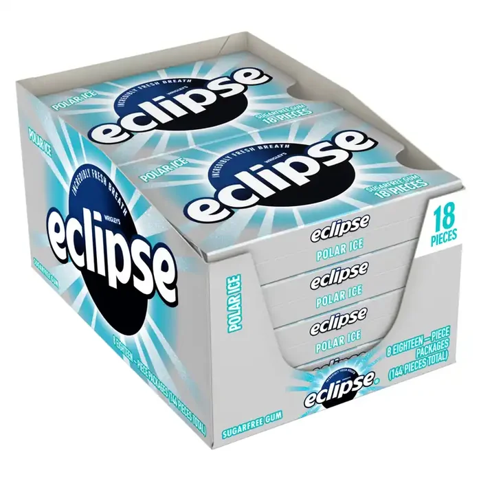 ECLIPSE Polar Ice Sugarfree Gum, 8 Packs