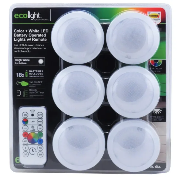Ecolight 6 Pack Puck RGB Kit
