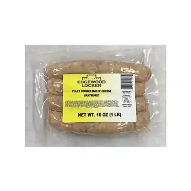 Edgewood Locker Fully Cooked Mac N‘ Cheese Bratwurst