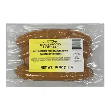 Edgewood Locker Fully Cooked Taco Bratwurst With Cheese