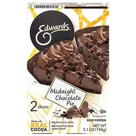 Edwards Midnight Chocolate Pie Slices 2pk – 5.11 OZ