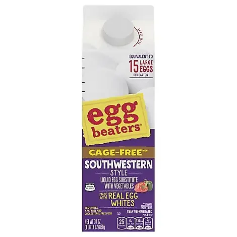 Egg Beaters Southwestern Style Cage Free Liquid Egg Certified – 30 Oz