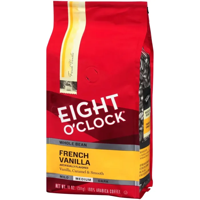 Eight O‘Clock Coffee French Vanilla Medium Roast Whole Bean Coffee 11 oz