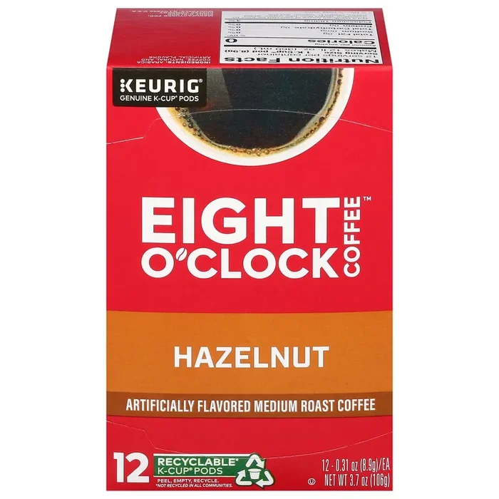Eight O‘Clock Coffee K-Cup Pods Medium Roast Hazelnut Coffee 12 – 0.31 oz Pods