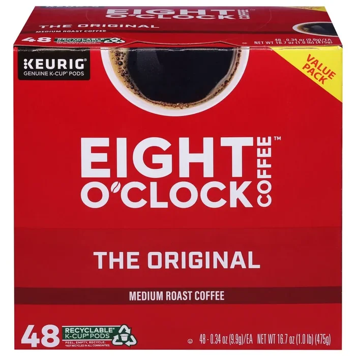 Eight O‘Clock Coffee Medium Roast The Original Coffee Value Pack K-Cup Pods – 48 ct