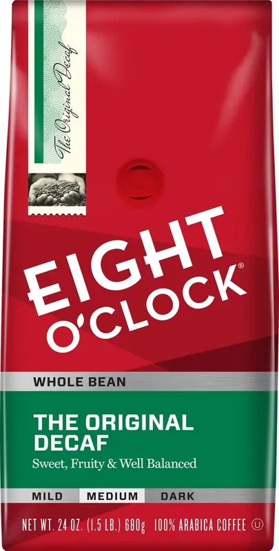 Eight O‘Clock Coffee The Original Decaf Whole Bean Coffee 24 oz. Bag