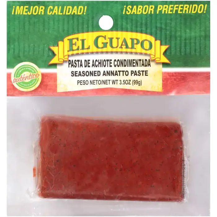 El Guapo Seasoned Annatto Paste (Pasta de Achiote Condimentada), 3.5 oz