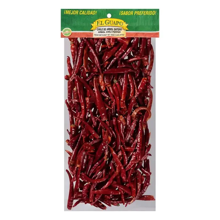 El Guapo Whole Arbol Chili Pods (Chile de Arbol Entero), 16 oz